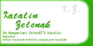 katalin zelenak business card